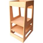 Woody Life Montessori Çocuk Naturel Renkli Öğrenme Kulesi Eğitici Ahşap Oyuncak