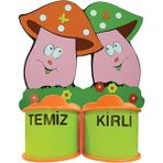 Woody Life Woodylife Mantar Galoşluk Anaokulu Kreş Kurs Merkezi Kirli Temiz Galoşluk Klinik Hastane Hijyen - Renkli