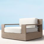 Woodyclass Venice Modern Doğal Ahşap Tekli Koltuk - Lounge - Sofa - Bahçe - Sedir -Salon - Outdoor - Ofis - Loca - Beach