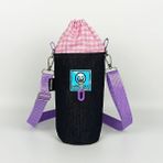 Woodycord El Yapımı Büzgülü Kot Happy Day Matara ve Termos Kılıfı - Lacivert