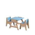 Woody&happy Cotable Ahşap Çocuk Aktivite Masa Takımı - Mavi