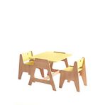 Woody&happy Cotable Ahşap Çocuk Aktivite Masa Takımı - Sarı