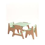 Woody&happy Cotable Mint Ahşap Çocuk Aktivite Masası Ve Sandalyesi