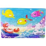 Woodylife Balıklar 35 Parça Puzzle Eğitici Çocuk Oyuncak Ahşap Yapboz
