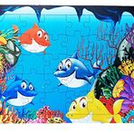 Woodylife Bebek Köpek Balıkları 30 Parça Puzzle Eğitici Çocuk Oyuncak Ahşap Yapboz