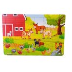 Woodylife Eşli Çiftlik Hayvanları 35 Parça Puzzle Eğitici Çocuk Oyuncak Ahşap Yapboz