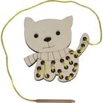 Woodylife Ip Geçir Kedi Montessori Oyunu Sağlıklı Çocuk Oyuncak