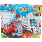 Woodylife İtfaiye Ambulans 30 Eğitici Çocuk Oyuncak Renkli Ahşap Yapboz