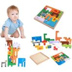 Woodylife Sevimli Hayvanlar 3D Bulmaca Eğitici Zeka Gelişitirici Animals Puzzle Bultak Oyuncak Oyuncak Renkli Ahşap Yapboz