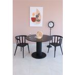 woodywood 103 Cm Modern Yemek Masası Mat Siyah Çam Ahşap Model Mutfak Ofis Masası Çalışma Masası Özel Tasarım