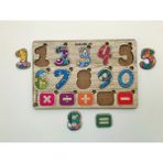Woodzzle 15 Parça Ahşap Eğitici Öğretici Yapboz Bulmaca Sayılar Rakamlar Bultak Ahşap Puzzle Çocuk Oyun