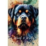 Woof & Write: Notes with a Rottweiler: Lined Notebook for Drawing & Writing (110 Pages, 6 x 9'')