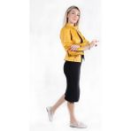 Woog Deri Asia Model Kadın Bej Hakiki Deri Ceket - Hardal - Sarı - 46