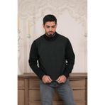 Woolen World Balıkçı Yaka Desenli Yünlü Erkek Triko Kazak ANTRASİT XL