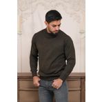 Woolen World Balıkçı Yaka Kalın Yünlü Erkek Triko Kazak KAHVERENGİ XL