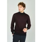 Woolen World Erkek Yarım Balıkçı Yaka Triko Kazak 5223 Bordo