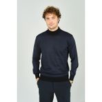 Woolen World Erkek Yarım Balıkçı Yaka Triko Kazak 5223 Lacivert - XL