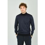 Woolen World Erkek Yarım Balıkçı Yaka Triko Kazak 5223 Lacivert