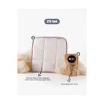 Woolly Well %100 Doğal Merinos Koyun Yünü Medikal Yastık 25x25 cm + Akgünlük Sakızı 50 Gr