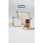 Woolly Well 3'lü Set Merinos Koyun Yünü Medikal Yastık 15x15 cm + 25x25 cm + Akgünlük Sakızı 50 Gr