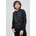 Woolman Erkek Desenli Polo Yaka Yün Kazak 1572001 Lacivert