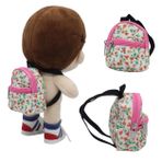 WOONEKY 1 Bilgisayar Dollhouse Aksesuarları Sırt Çantası çocuklar sunar bebek için mini sırt çantası sırt çantası bebek çocuk oyuncağı çanta küçük bez bebek kayış
