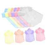 WOONEKY 10 Parça Tek Kullanımlık Panço Yetişkinler Için Yağmur Pançoları Başlıklı Plastik Panço Kapüşonlu Yağmurluk Plastik Yağmur Panço Temizle Yağmur Panço Giyim Pvc Çocuk Taşınabilir