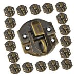 WOONEKY 30 Adet Antik Toka Çekmece Çile Ahşap Kutu Bağlantı Parçaları Tahta Sandık Mandalı Bronz Çile Mandalı Eski Toka Antik Kutu Toka Kilitli Sandık Donanım Çile Büfe Mücevher Kutusu Ütü