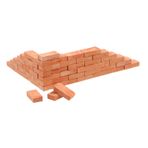 WOONEKY 50 Parça simüle tuğla küçük çimento tuğlaları Tuğla bina Mikro Peyzaj Aksesuarları oyuncak ev home decor mor duvar kağıdı mini tuğlalar tuğla oyuncak simülasyon tuğlası Kil Orange