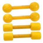 WOONEKY Eğitici Çocuk Dambılları 4 Parçalı Ahşap El Ağırlıkları Bebek Barbell Oyunu İçin Güvenli Egzersiz Oyuncakları
