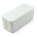 WOONEKY Güç Kaynağı Kabloları Kablo Kutusu Güç Kablosu Kablo Saklama Kutusu Masa Güç Şeridi Dudak Parlatıcısı Kapları Beyaz Yönetim Kutusu Kapaklı Yılbaşı Tenekeleri