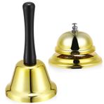WOONEKY Pratik Restoran Malzemeleri - 2 Paket Masa Zilleri Zilleri El Zili Servis Zili Metal Otel Kafe Için