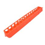 WOONEKY Uzun Yalak Kuşlar Tavuk Yemliği Tavuk Tepsileri Civciv Yem Tutucusu Yemlikler Atıksız Kuş Besleme Civciv Yemliği Yalak Kuş Plastik Kırmızı