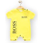 Woops Baby Marka Bossa Desen Çıtçıtlı Tulum Unisex 6-24 Ay - 2 Yaş - Sarı