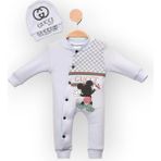 Woops Baby Marka Cuccy Desen Şapkalı Tulum 6-24 Ay - Bebe Mavisi - 2 Yaş