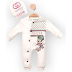 Woops Baby Marka Cuccy Desen Şapkalı Tulum 6-24 Ay - Ekru - 2 Yaş