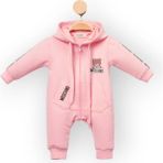 Woops Baby Marka Moşino Desen Kapşonlu Tulum 6-24 Ay - Pembe - 2 Yaş