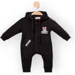 Woops Baby Marka Moşino Desen Kapşonlu Tulum 6-24 Ay - Siyah - 2 Yaş