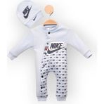 Woops Baby Marka Nke Desen Şapkalı Tulum 6-24 Ay - Bebe Mavisi - 2 Yaş