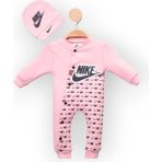 Woops Baby Marka Nke Desen Şapkalı Tulum 6-24 Ay - Pembe - 2 Yaş