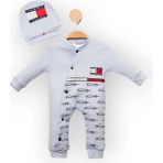 Woops Baby Marka Tomm Desen Şapkalı Tulum 6-24 Ay - Bebe Mavisi - 2 Yaş