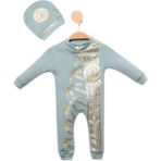 Woops Baby Marka Versay Desen Şapkalı Tulum 6-24 Ay - Yeşil - 2 Yaş