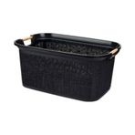Woow Çamaşır Sepeti - Çamaşır Sepeti - Plastik Sepet 30 Lt - Siyah Siyah
