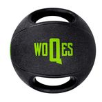Woqes Çift Tutacaklı Slam Ball Kavrama Kulplu Sağlık Topu Ağırlık Topu Fonksiyonel Antrenman HIIT, Core ve Kuvvet Egzersizleri İçin Dayanıklı Kauçuk Yapı 4kg