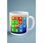 Word Search Block Mobil Oyun Baskılı Kupa Bardak Çift Taraflı Baskı Kişiye Özel Model 2