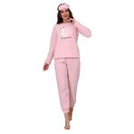 Wordex Fawn 3011 Peluş Welsoft Polar Kışlık Kadın Ev Kedi İşlemli Pijama Takımı (as1, alpha, jaspo_s, x_l, Soft Pembe, L)