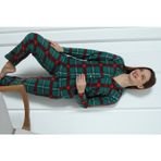 Wordex Fawn 3957 Boydan Düğmeli Polar Kışlık Kadın Pijama Takımı