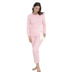 Wordex Fawn 4002 İnterlok Kışlık Tavşanlı Kadın Pijama Takımı (Pembe, XL)