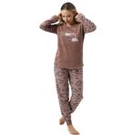 Wordex Fwn 5010 Peluş Welsoft Polar Kışlık Yumoş Kadın Pijama Takımı Vizon (Vizon, S)