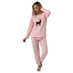 Wordex Fwn 5016 Peluş Welsoft Polar Kışlık Yumoş Kadın Pijama Takımı (Kırmızı, S)